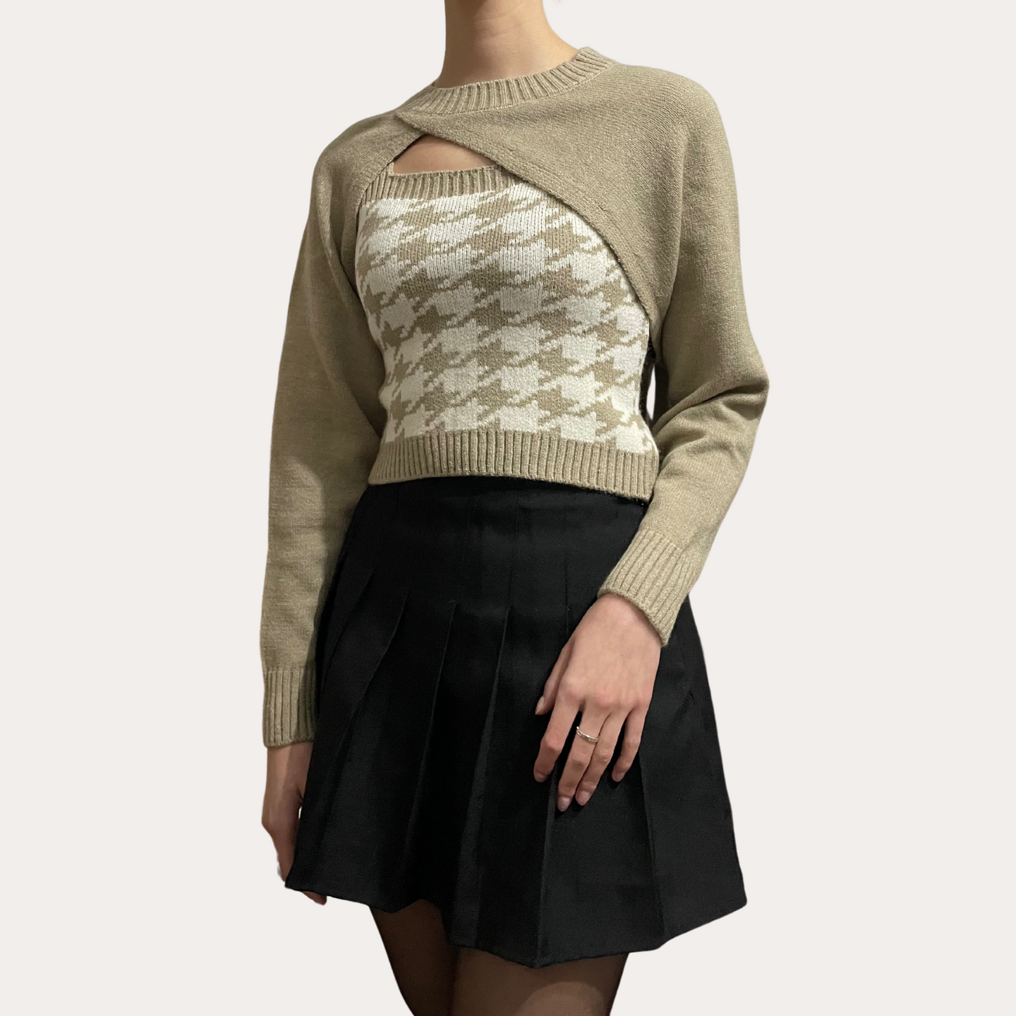 Houndstooth Bolero and Tank Top Set